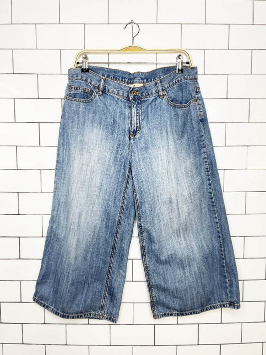 y2k yzza long baggy denim shorts - good market thrift store