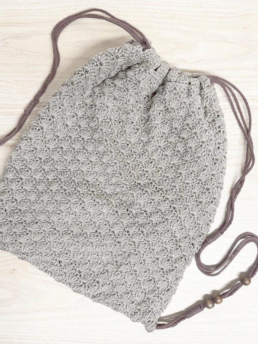 y2l old navy boho woven beaded drawstring backpack - good market thrift store