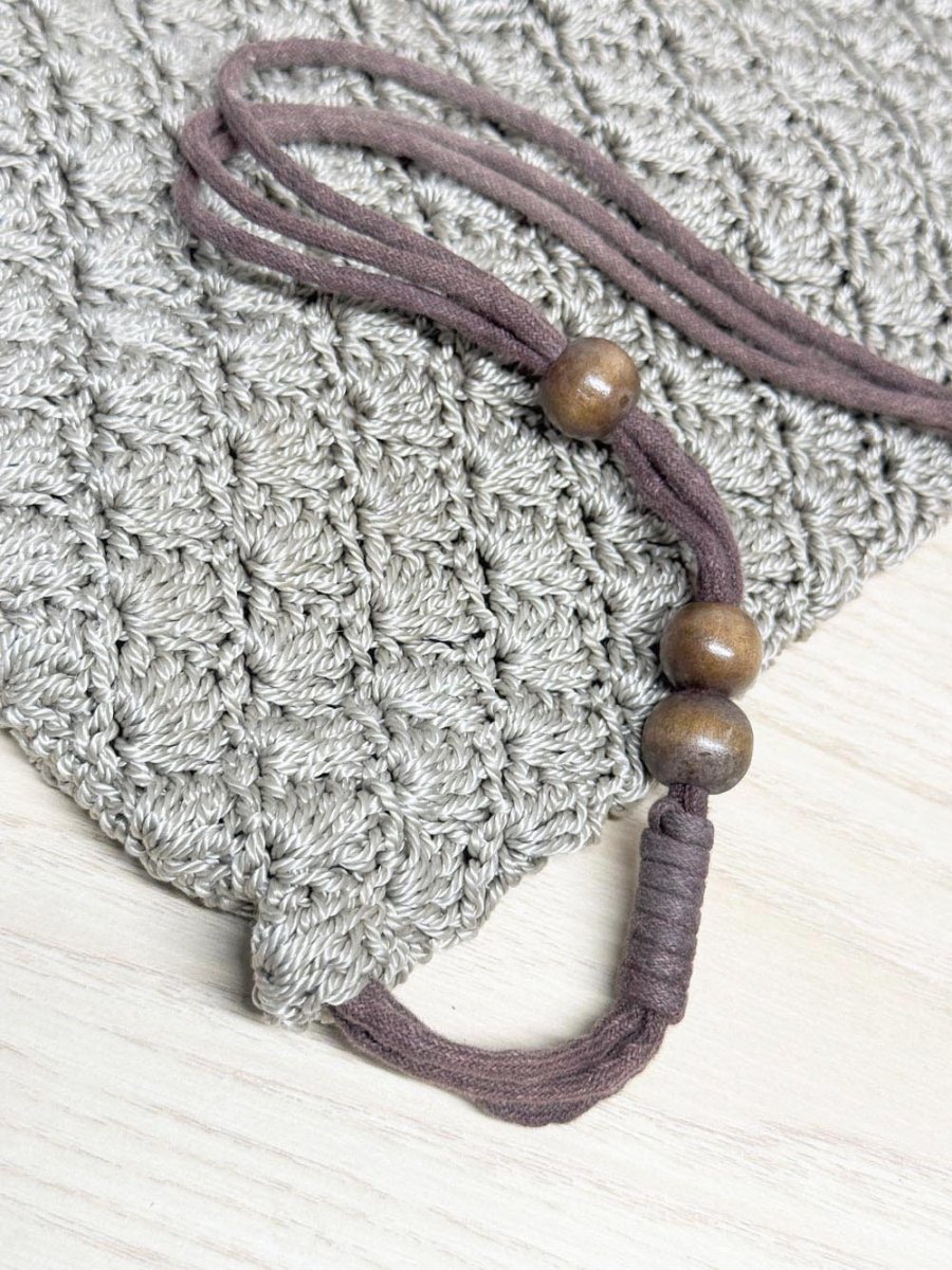y2l old navy boho woven beaded drawstring backpack - good market thrift store