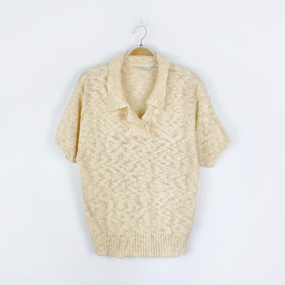 vintage eaton select yellow knit polo