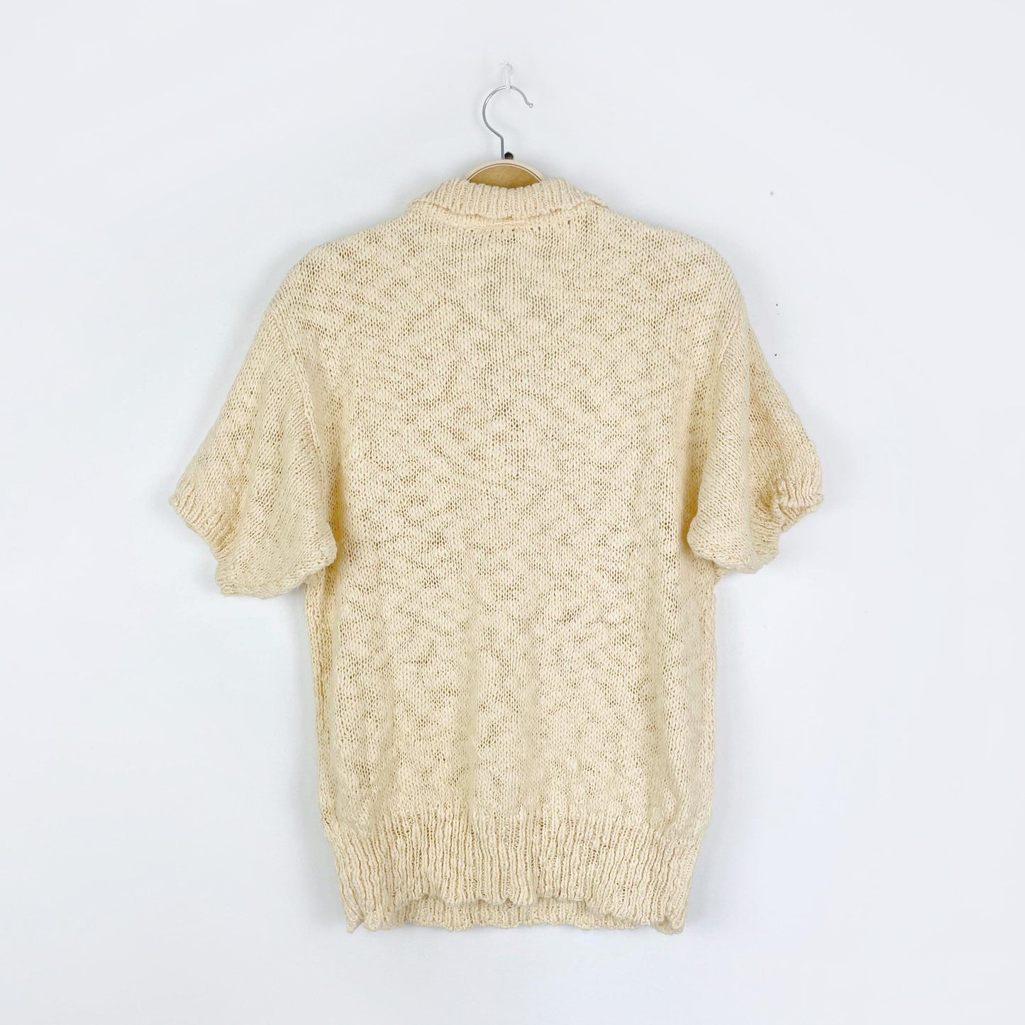 vintage eaton select yellow knit polo