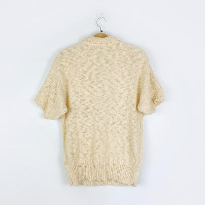 vintage eaton select yellow knit polo