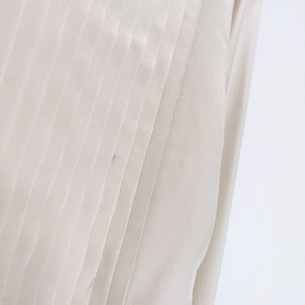 vintage ysl saint laurent silk tuxedo french cuff blouse