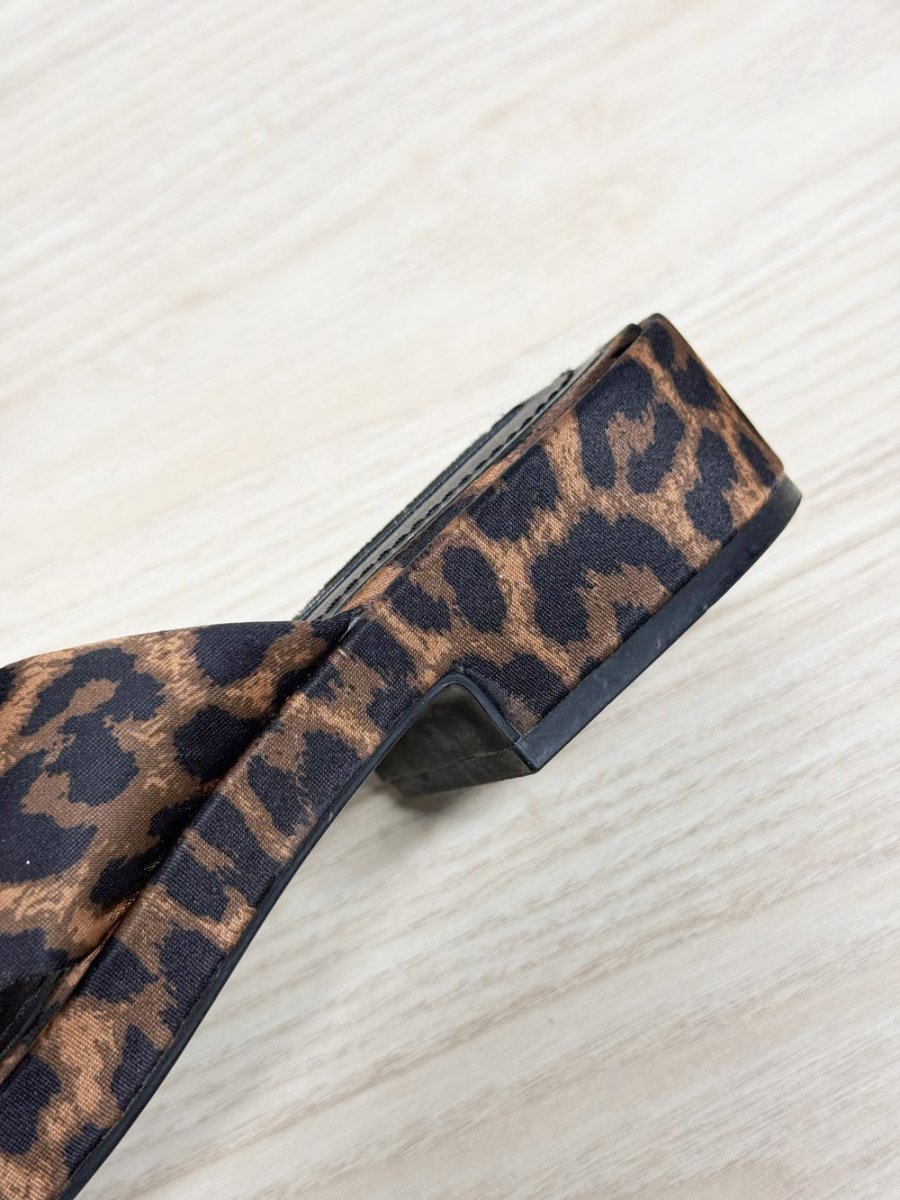 zara animal print criss - cross sandals - good market thrift store