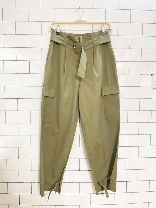 zara belted ankle balloon leg utility pant - good market thrift store