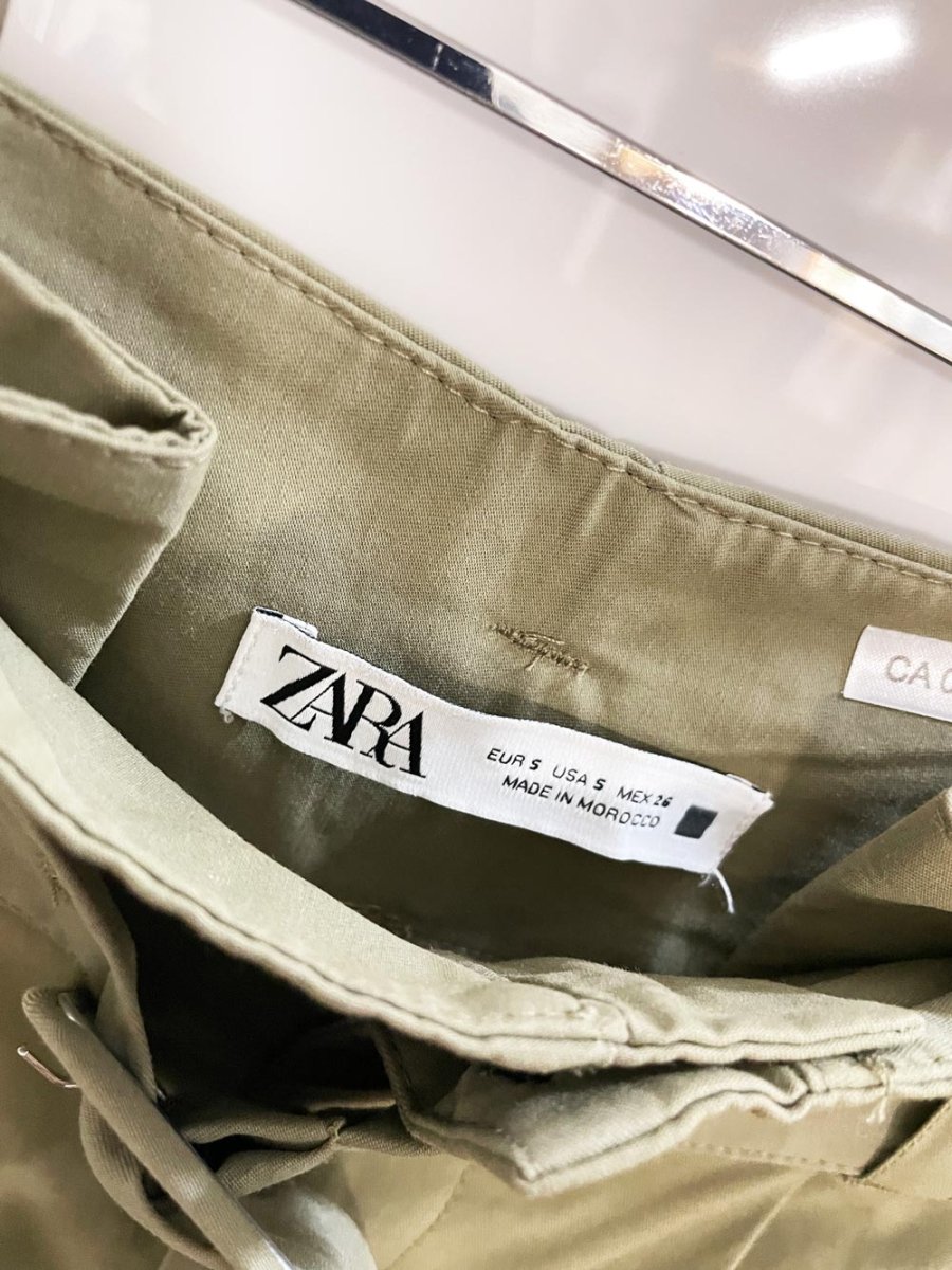 zara belted ankle balloon leg utility pant - good market thrift store