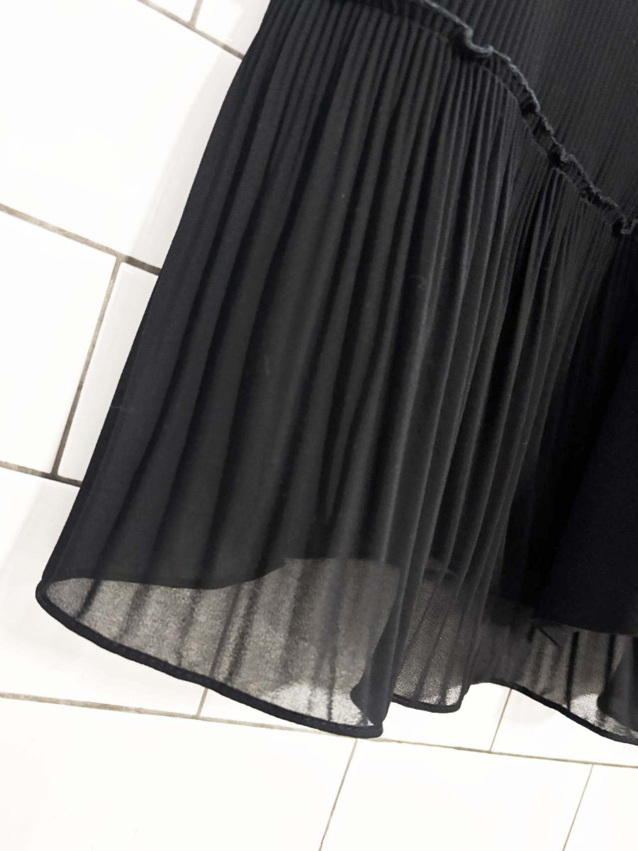 zara chiffon peplum tie back top - good market thrift store