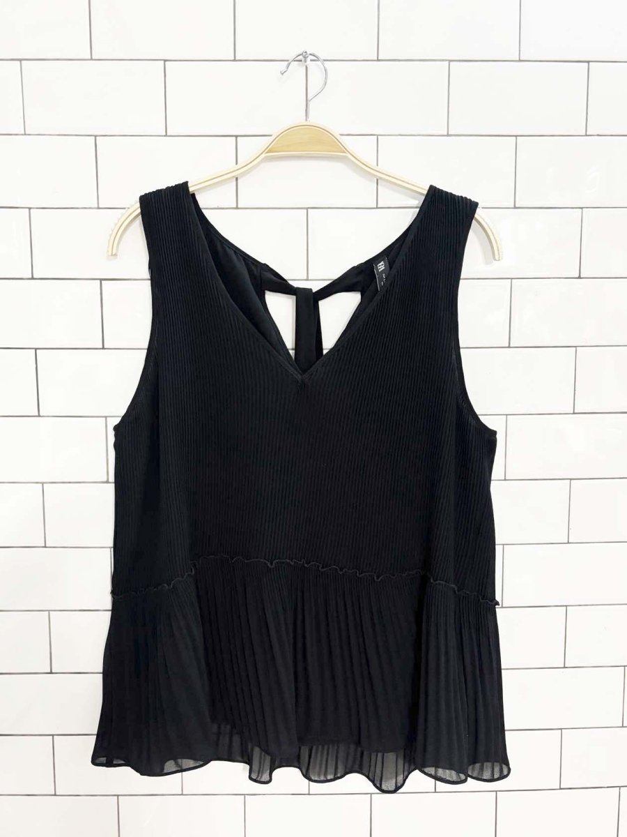 zara chiffon peplum tie back top - good market thrift store