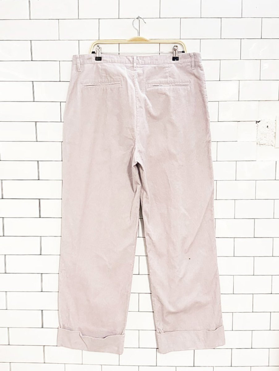 zara chunky cord pleated cuffed trousers - good market thrift store