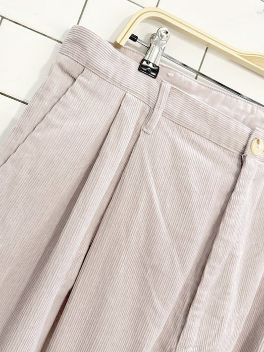 zara chunky cord pleated cuffed trousers - good market thrift store