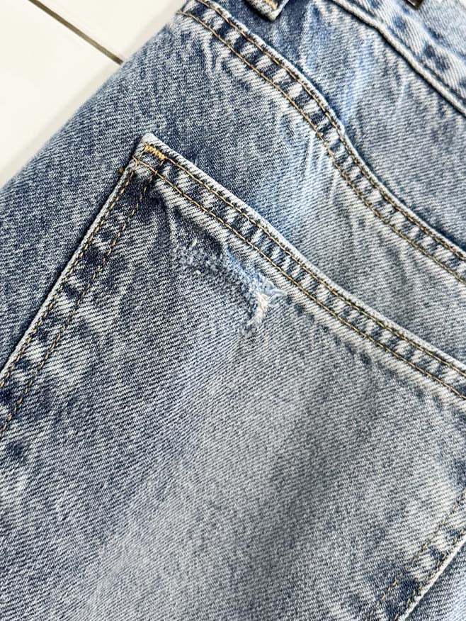 zara cut off high rise straight leg jeans - good market thrift store
