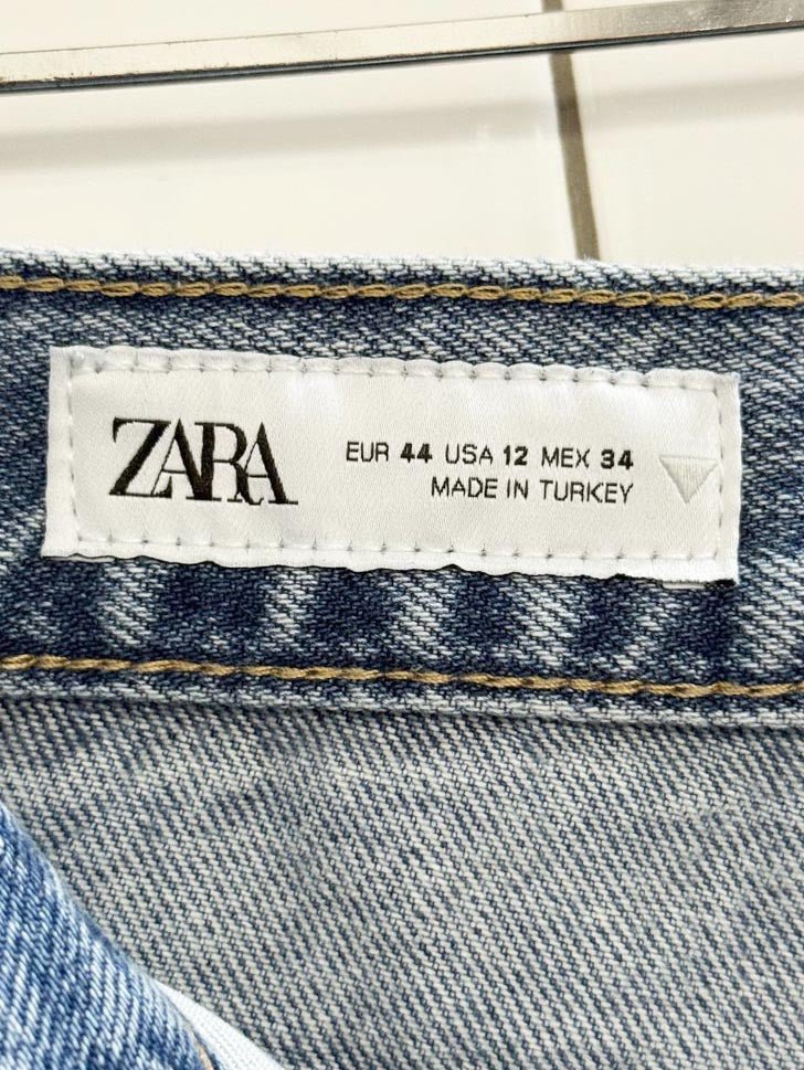 zara cut off high rise straight leg jeans - good market thrift store