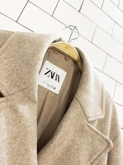 zara double breasted overcoat - good market thrift store