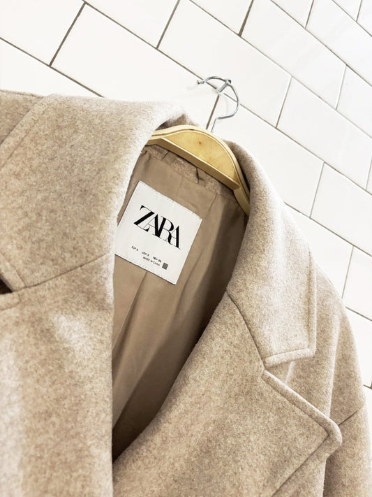 zara double breasted overcoat - good market thrift store