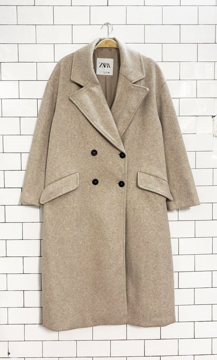 zara double breasted overcoat - good market thrift store