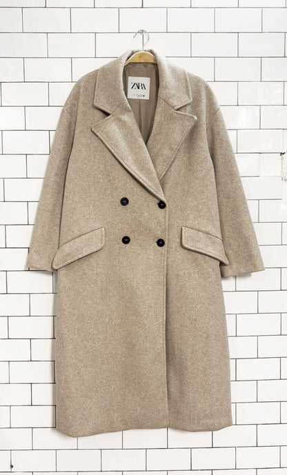 zara double breasted overcoat - good market thrift store