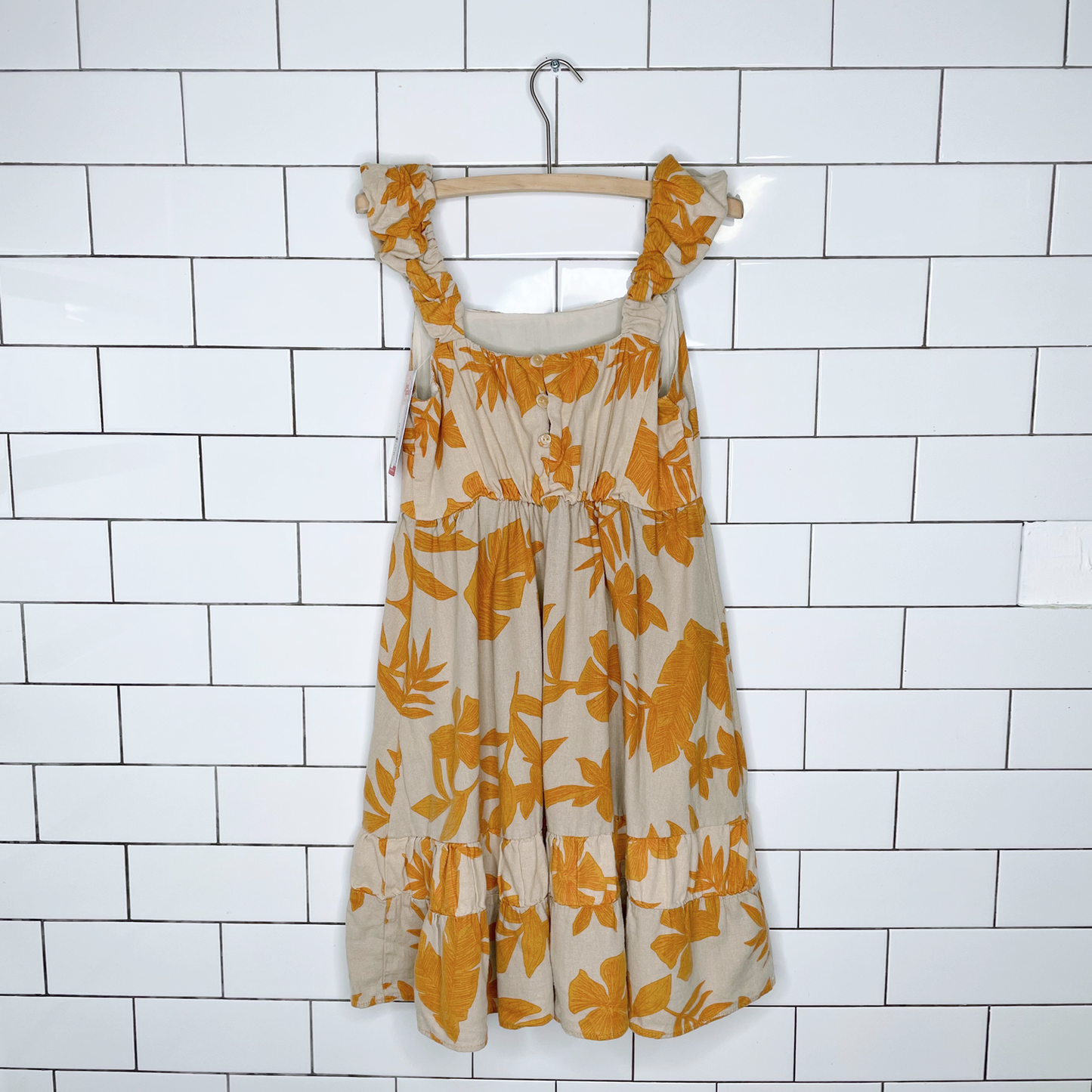 zara cut out tropical dress - size 10