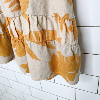 zara cut out tropical dress - size 10