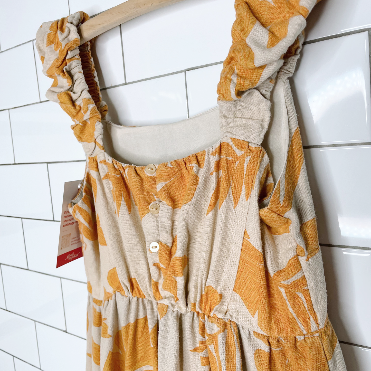 zara cut out tropical dress - size 10