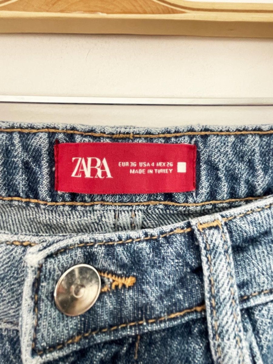 zara high rise wide leg relaxed jeans | trf - good market thrift store