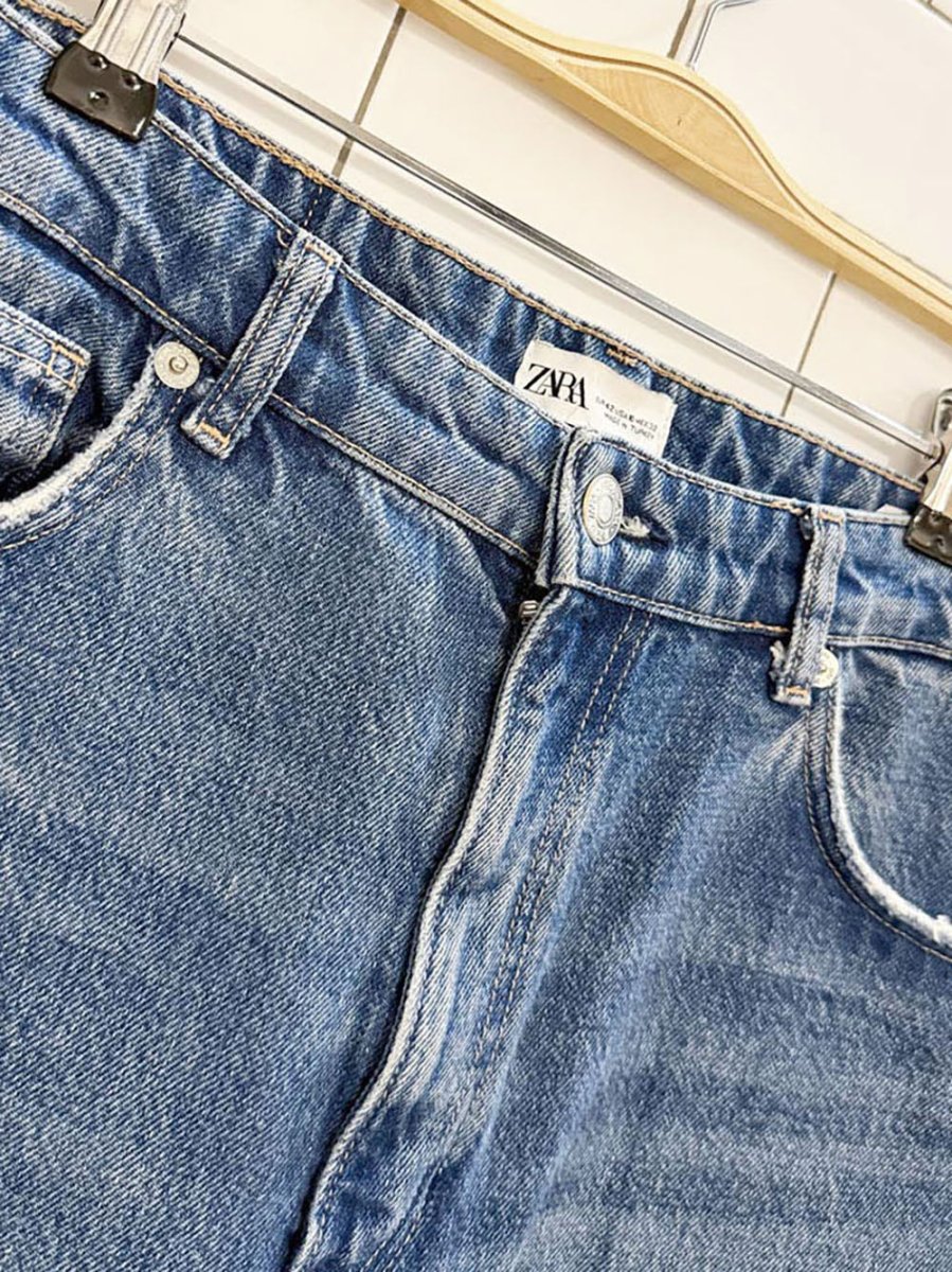 zara high waist straight leg cropped jeans - good market thrift store