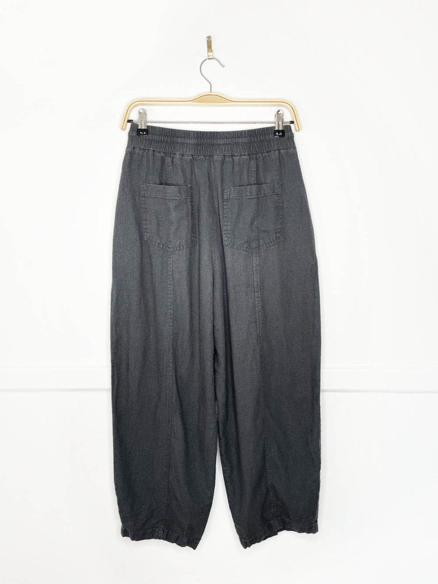zara linen - blend balloon leg casual pant - good market thrift store