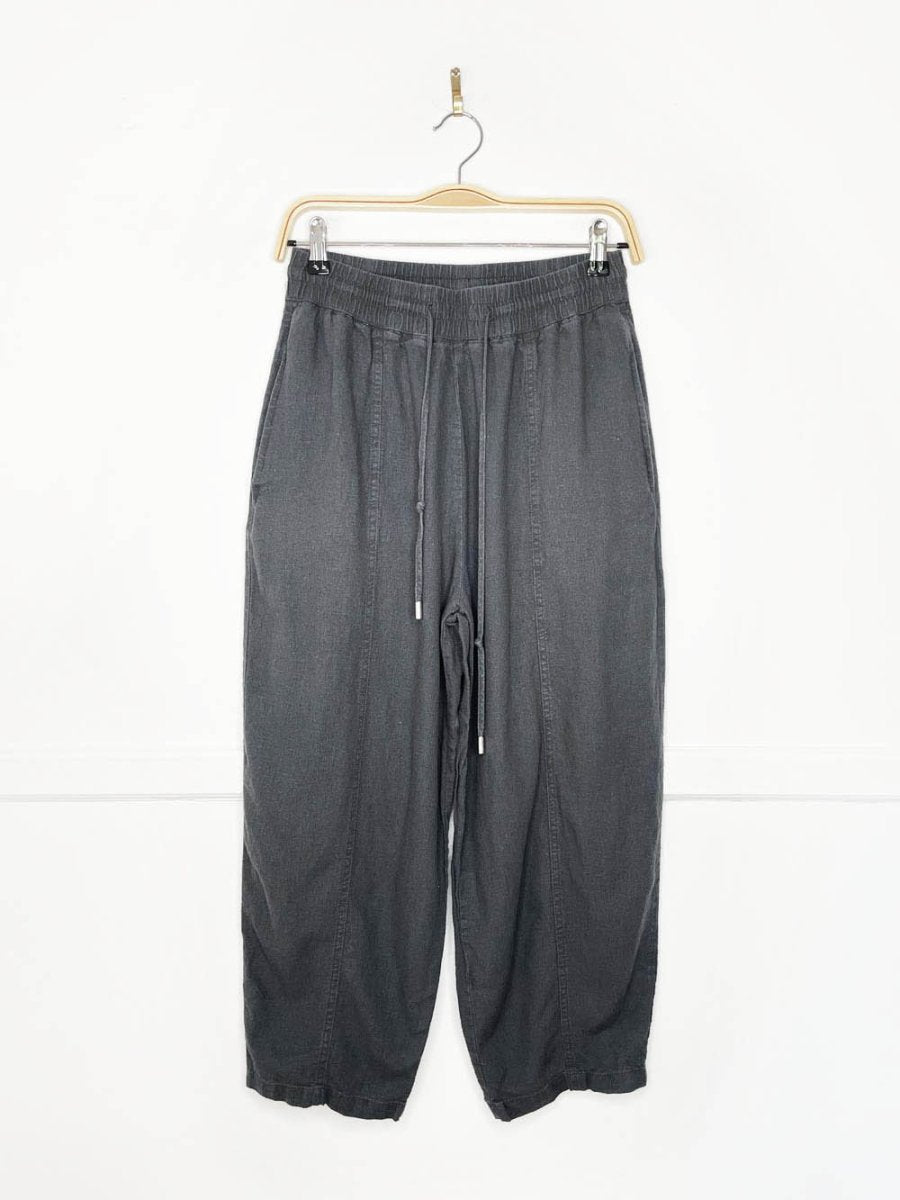 zara linen - blend balloon leg casual pant - good market thrift store