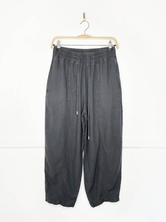 zara linen - blend balloon leg casual pant - good market thrift store