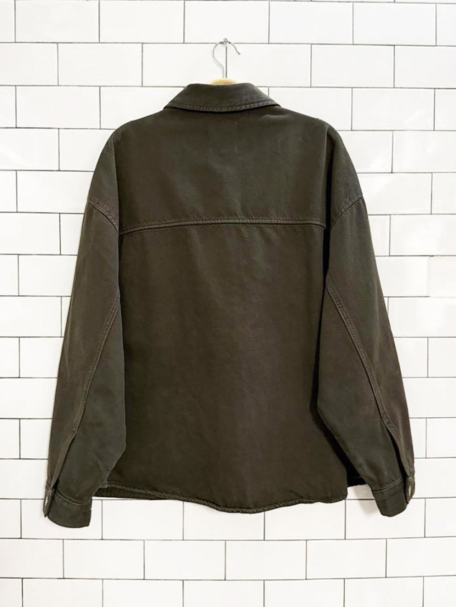 zara oversized twill shirt chore jacket - good market thrift store