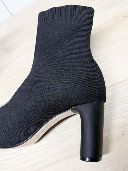 zara pointed toe sock heeled boot - good market thrift store