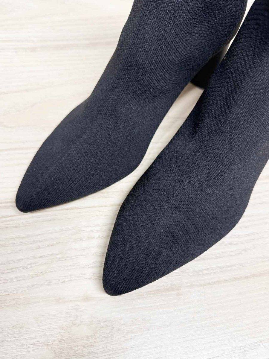 zara pointed toe sock heeled boot - good market thrift store