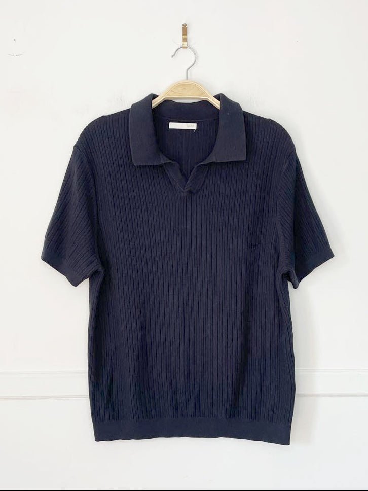 zara resort knit short sleeve polo - good market thrift store