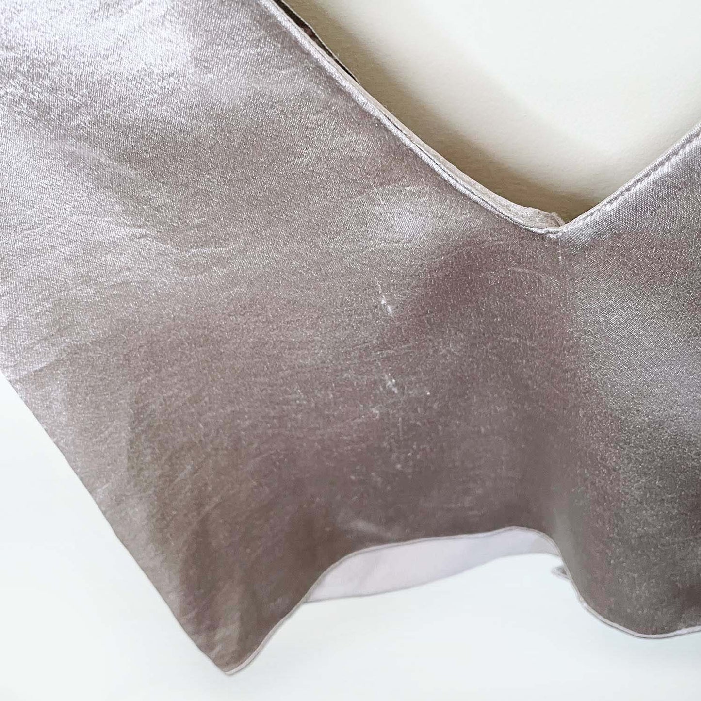 zara metallic satin crop top - size medium