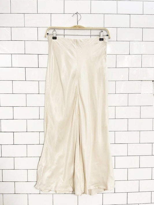 zara satin front slit maxi slip skirt - good market thrift store