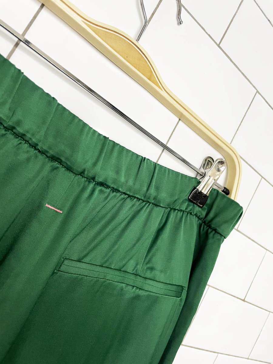 zara satin side stripe wide leg track pant - good market thrift store