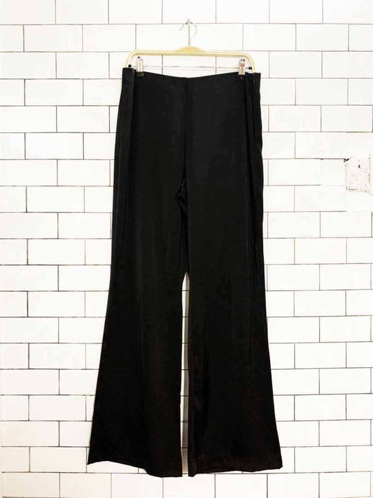 zara satin wide leg side zip trouser - good market thrift store