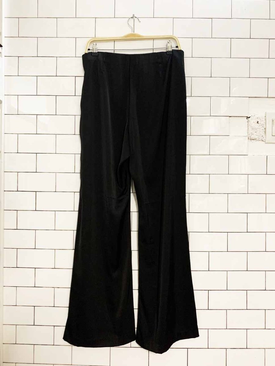 zara satin wide leg side zip trouser - good market thrift store