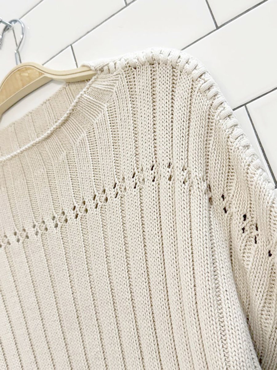 zara stitch detail knit sweater - good market thrift store