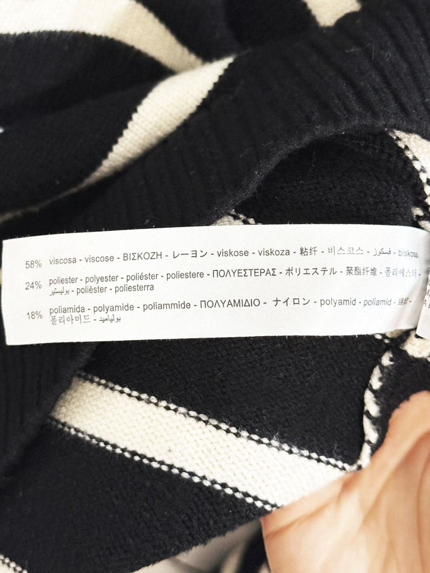 zara striped half zip knit sweater - good market thrift store