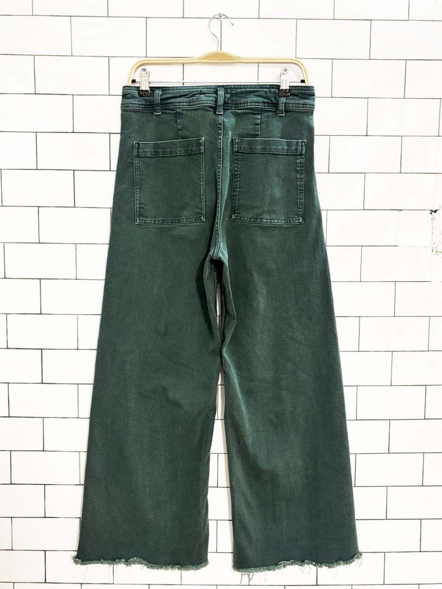 zara the marine straight raw hem wide leg jeans - good market thrift store