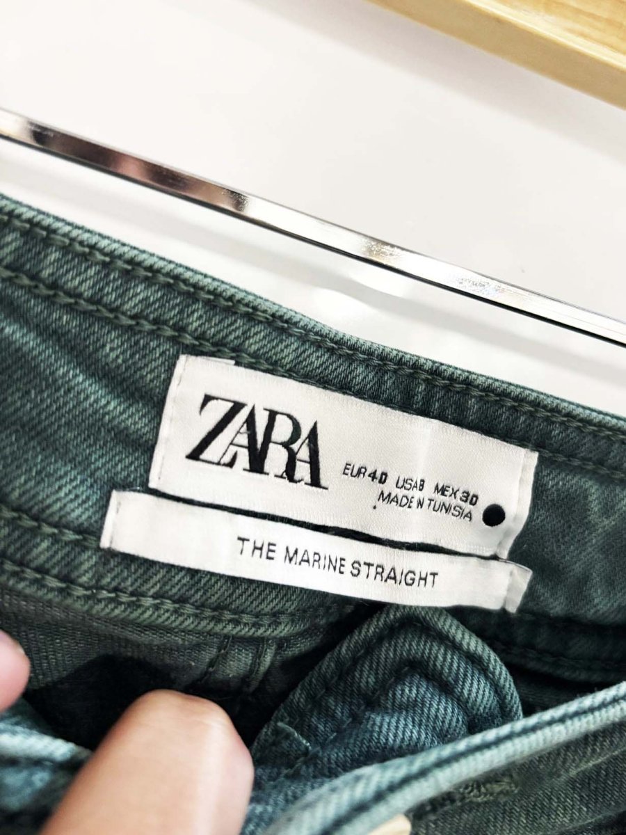 zara the marine straight raw hem wide leg jeans - good market thrift store