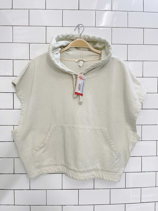 h&m sleeveless boxy hoodie