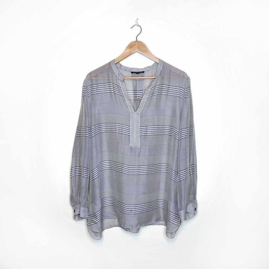 lafayette 148 viscose-silk chiffon blouse - size xl
