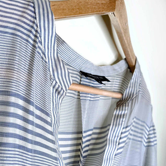 lafayette 148 viscose-silk chiffon blouse - size xl