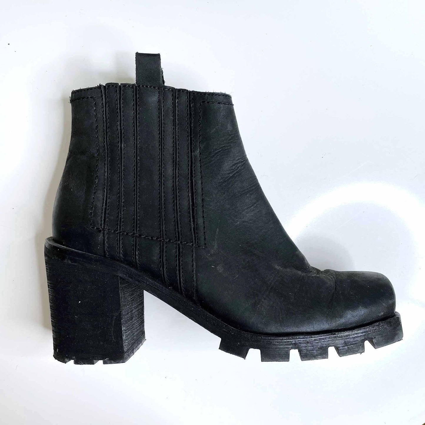 Sixtyseven leather piper square toe boots - size 38