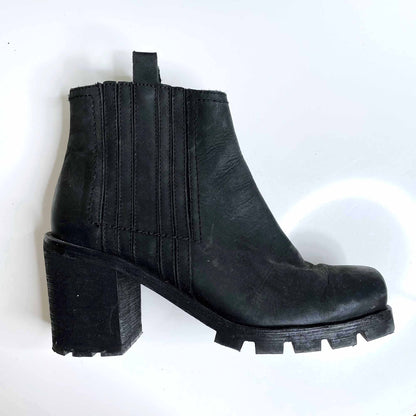 Sixtyseven leather piper square toe boots - size 38