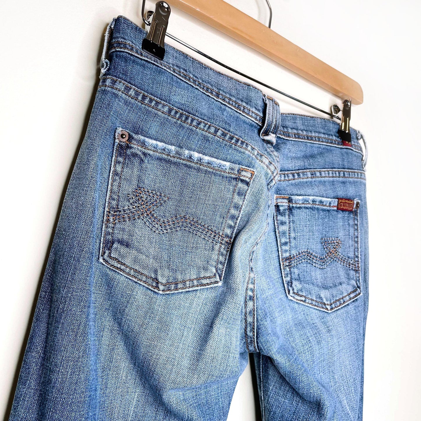 7 for all mankind rocker low rise bootcut jeans - size 26