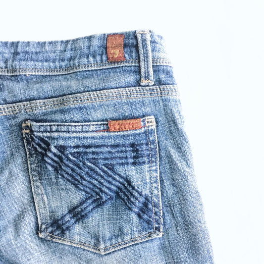 7 for all mankind flynt bootcut jeans in new york dark - size 29