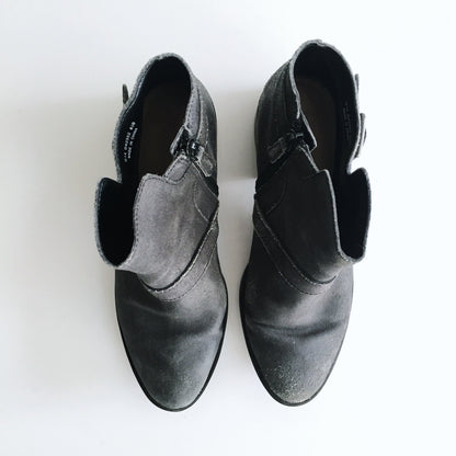 Cole Haan Black Brushed Leather Boots - size 8.5