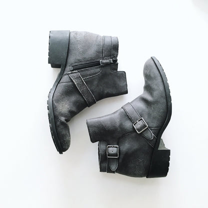 Cole Haan Black Brushed Leather Boots - size 8.5